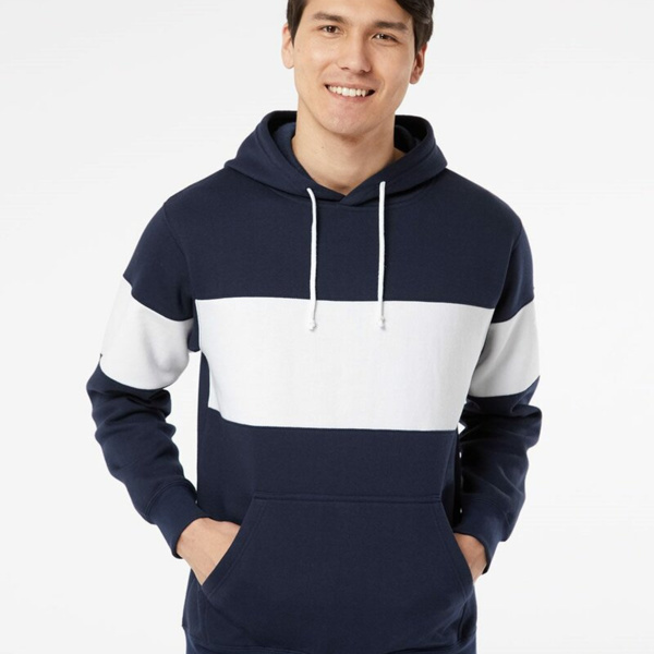 Unisex Classic Fleece Colorblocked Hooded Sweatshirt Thumbnail