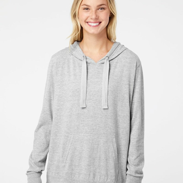 Women's Sueded Jersey Hooded Sweatshirt Thumbnail