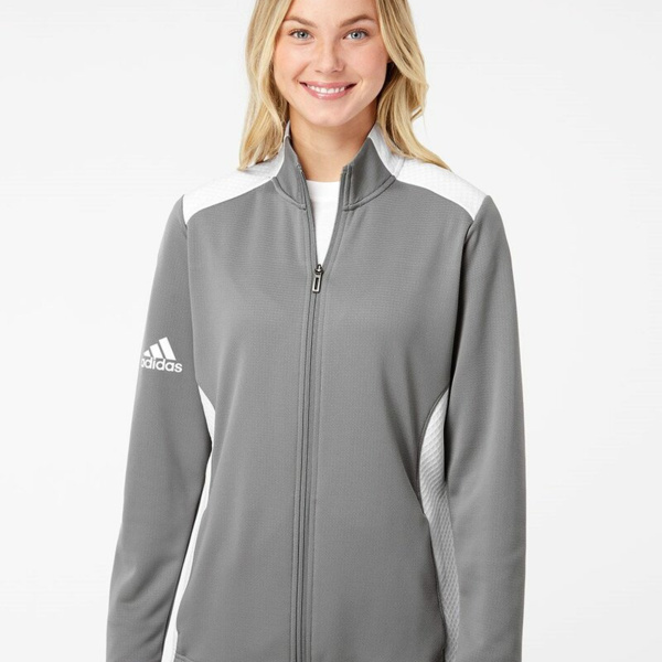 Women's Textured Mixed Media Full-Zip Jacket Thumbnail