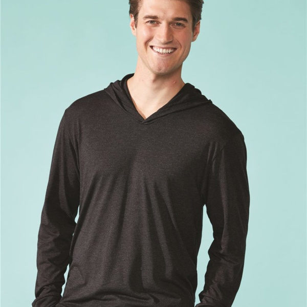 Unisex Triblend Hooded Long Sleeve Pullover T-Shirt Thumbnail