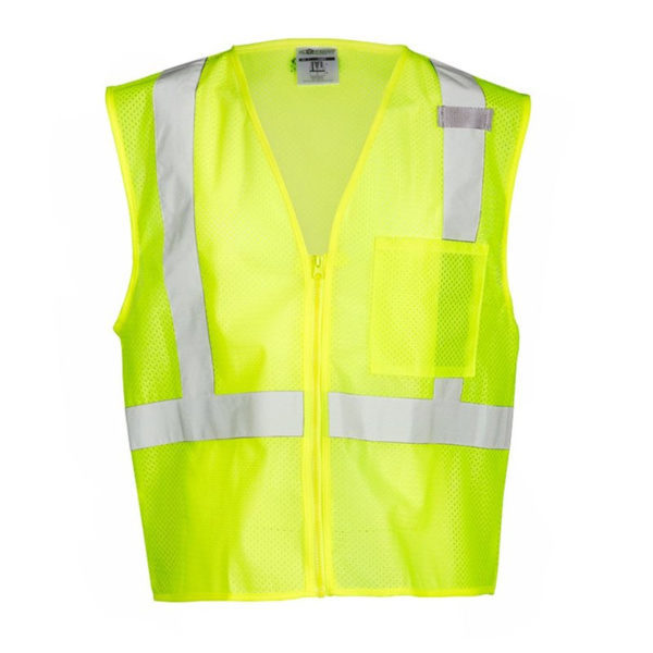 Unisex Single Pocket Zipper Mesh Vest Thumbnail