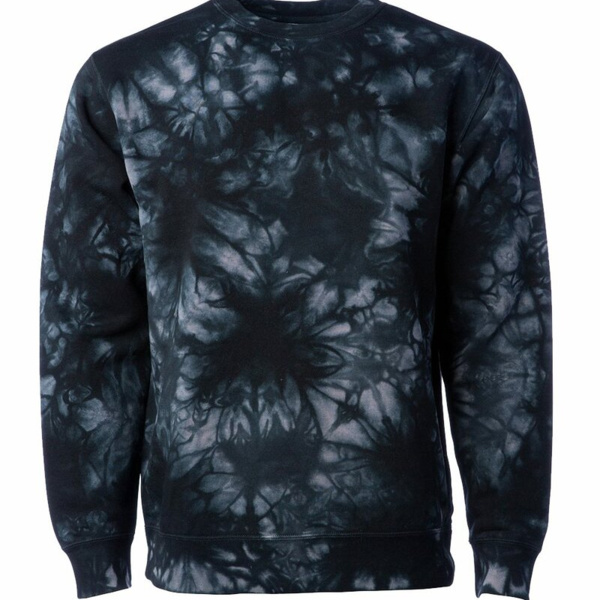 Unisex Midweight Tie-Dyed Crewneck Sweatshirt Thumbnail