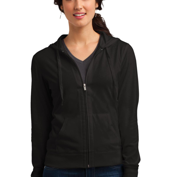 Women's Fitted Jersey Full Zip Hoodie Thumbnail